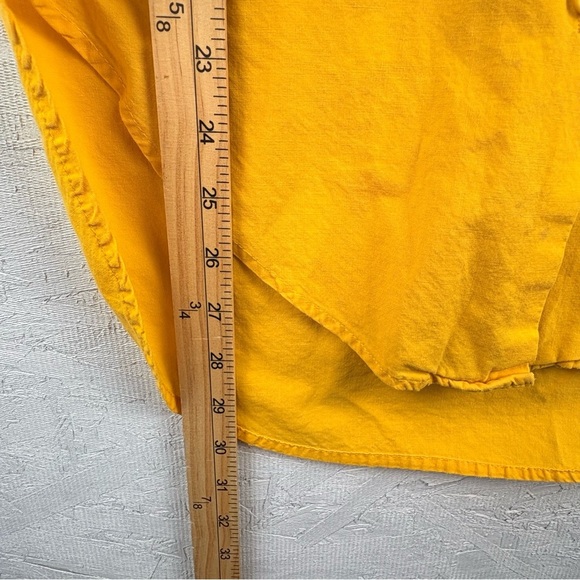 Vintage Jr’s Only! California Bright Yellow Oversized Button-Up Shirt USA Sz M - Picture 7 of 7